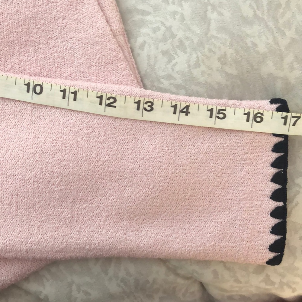 ST JOHN Pink Black Blazer Town & Country Jackie O Size 8 - Picture 10 of 15